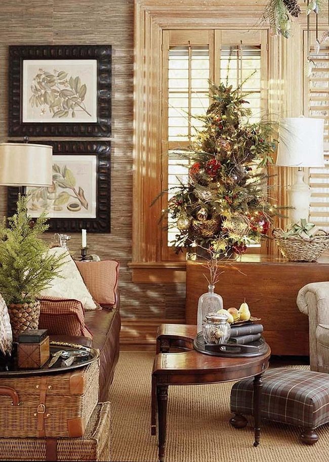 Vintage Ornaments And Warm String Lights