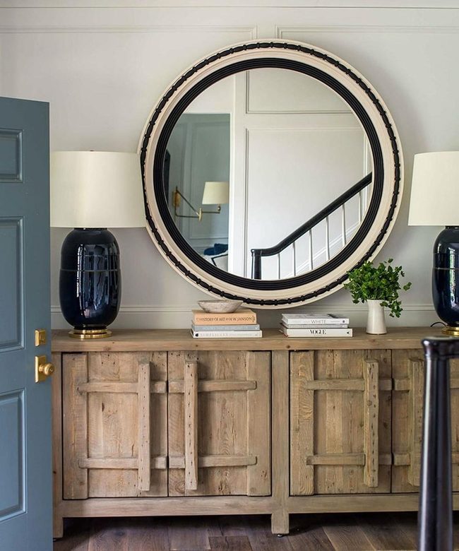 Mirror And Reclaimed Wood Entryway