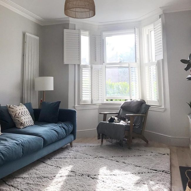 Blue Comfort Zone Grey Walls