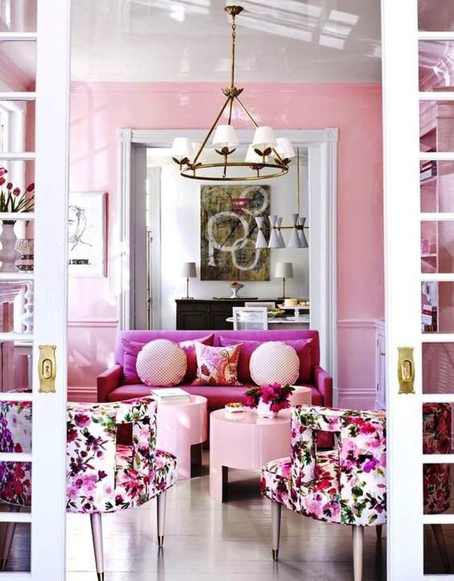 Pink Magenta Living Room Statement