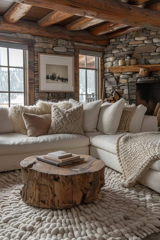 Exposed Wood Beams Natural Sanctuary