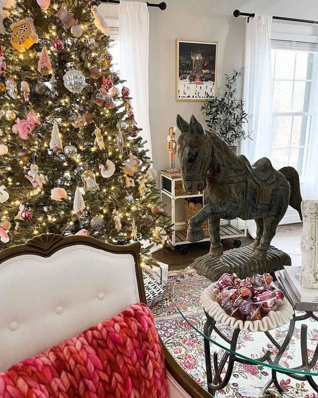 Sparkling Tree With Pastel Pink Walls