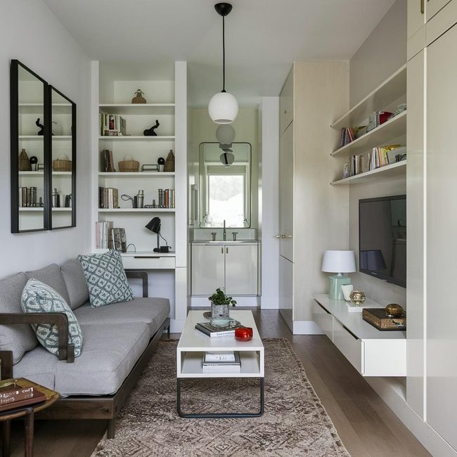 Yellow-Accented Multifunctional Small Spaces
