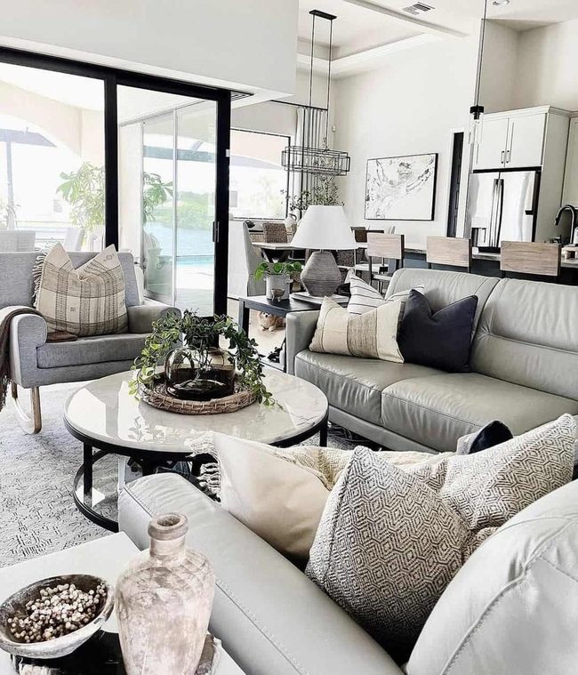 White Marble Table, Modern Black Legs