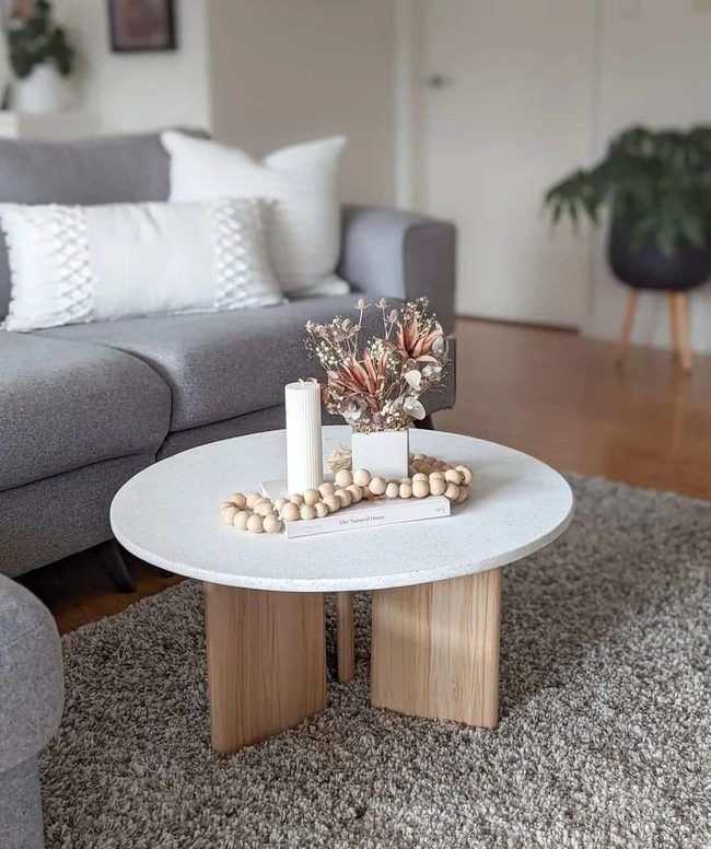 Wooden Beads, Dried Flowers, Candlelight