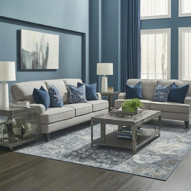 Blue And White Wall Art Statement