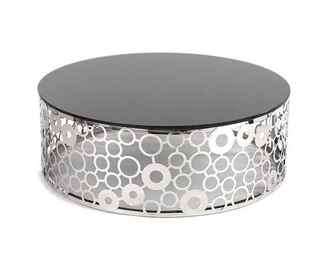 Silver Geometric Base Black Top