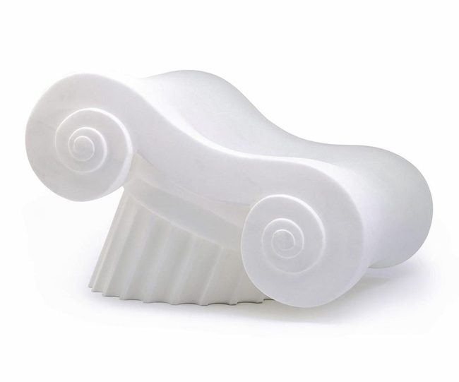 White Spirals Greek Modern Chair
