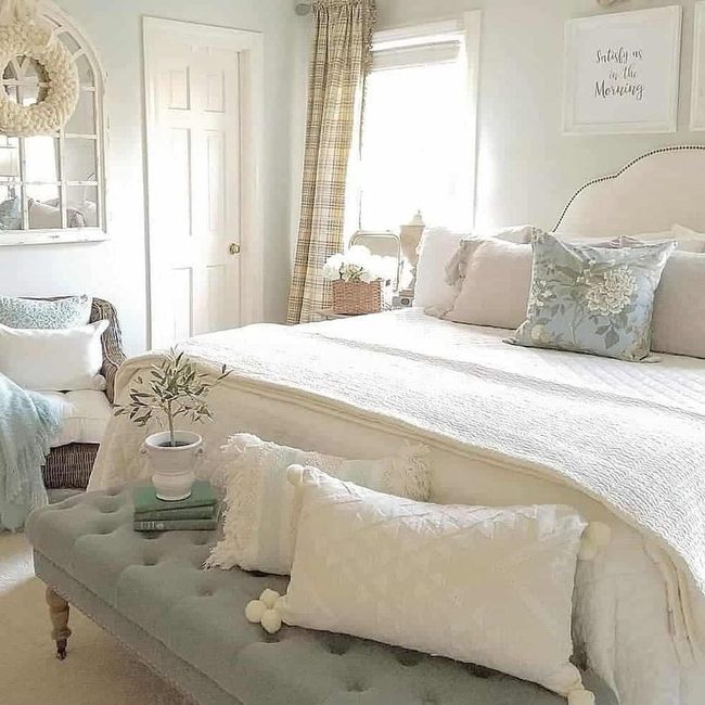 Blue Plaid Primary Bedroom Sanctuary