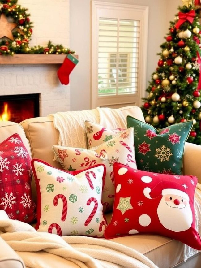 Red Snowflake Pillow Collection