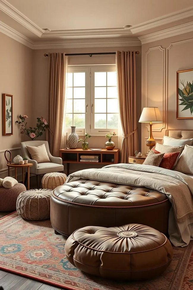 Rounded Poufs Safe Softness