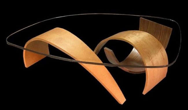 Curved Wood Meets Glass