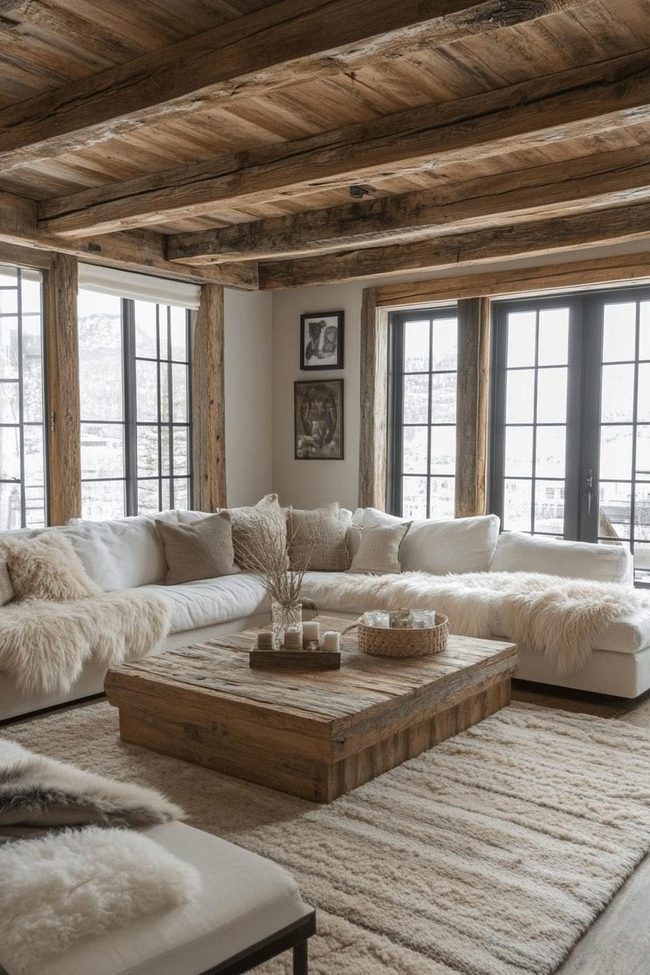 Raw Wood Meets Steel Walls
