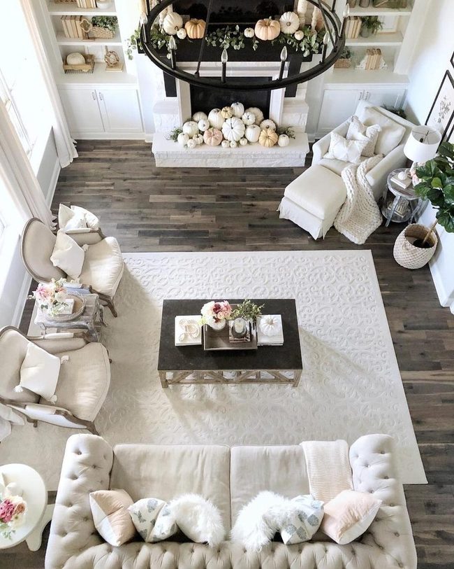Autumn Fireplace Meets Modern Lines