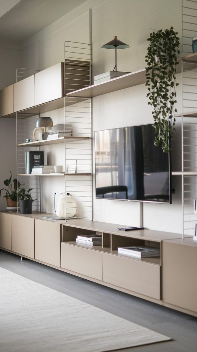 White Besta Units With Integrated Led Lighting