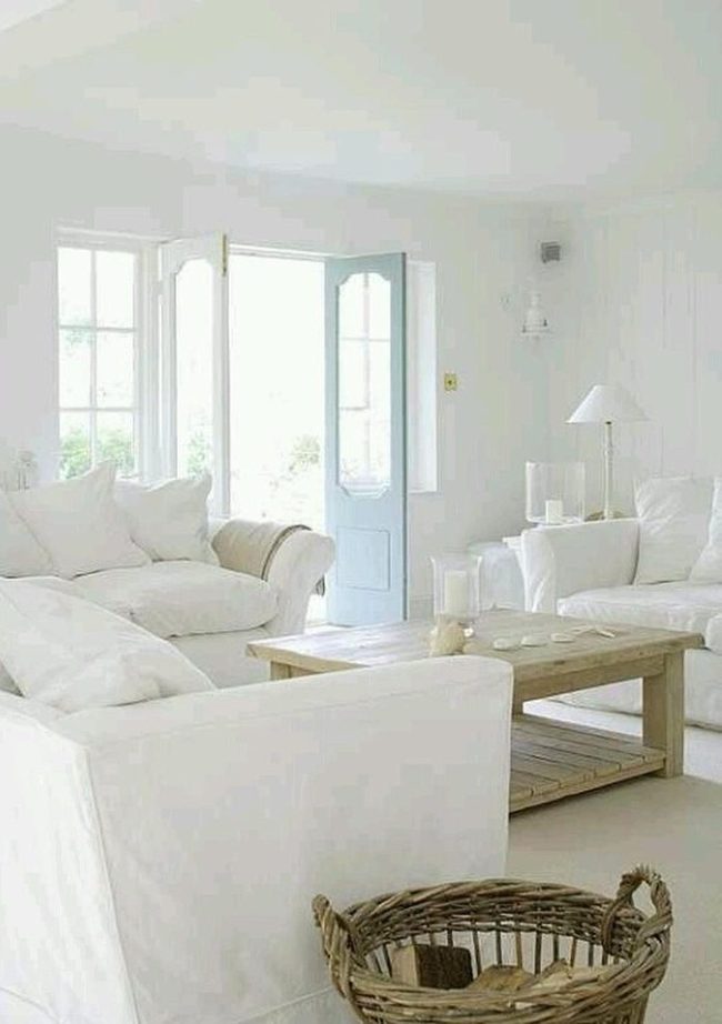 Blue Door, White Sanctuary, Natural Light
