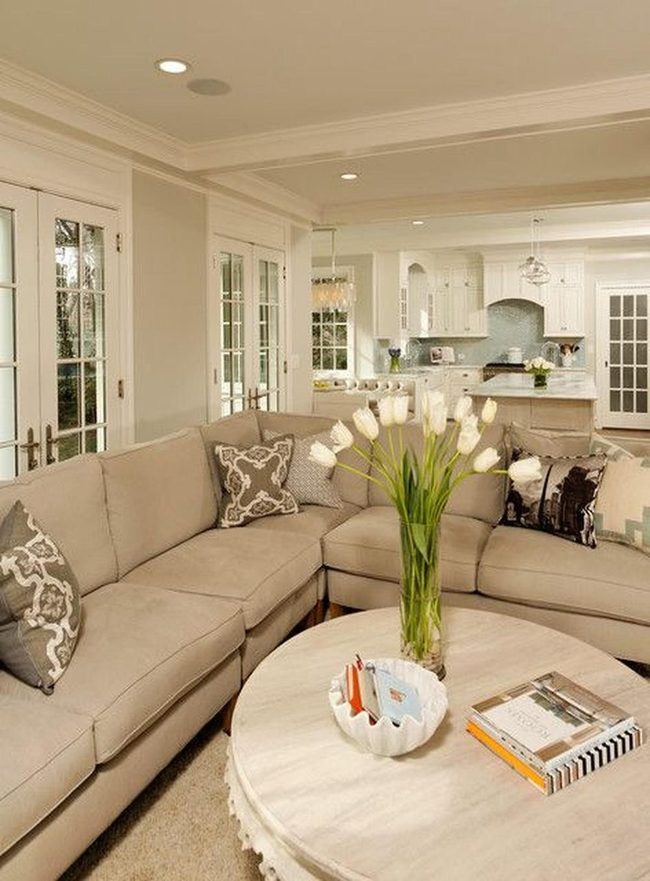 White Tulips Brighten Neutral Living