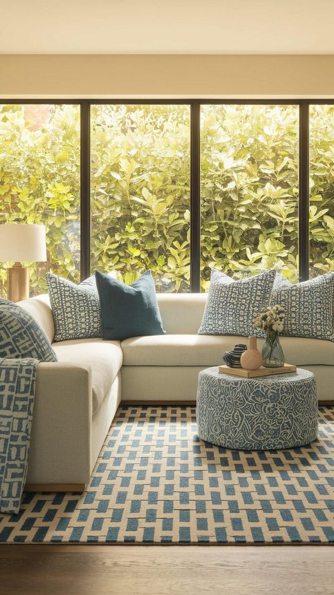Blue And Green Pattern Layering