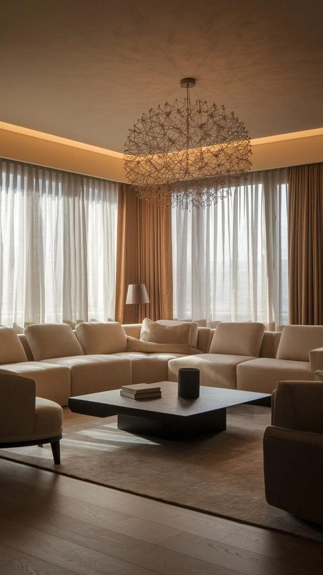 Sculptural Metal Lighting Commands Rooms