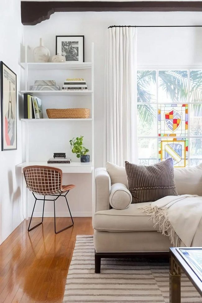 Stained Glass Rainbow On White