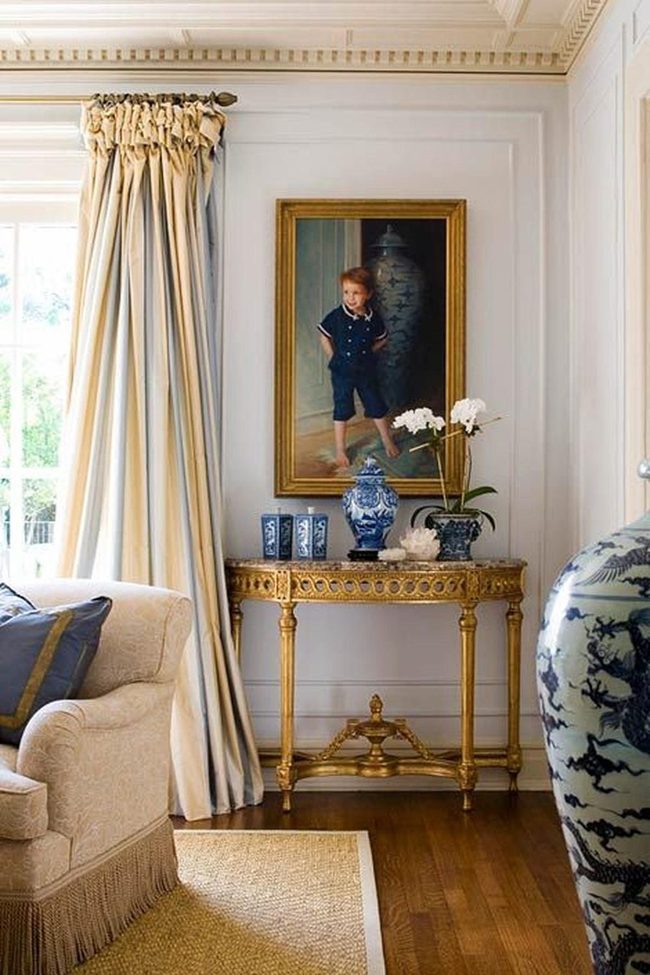 Gold Table Statement Living Room