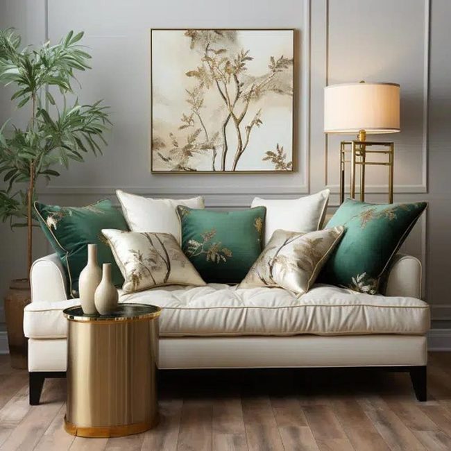 Emerald Gold Pillow Combination