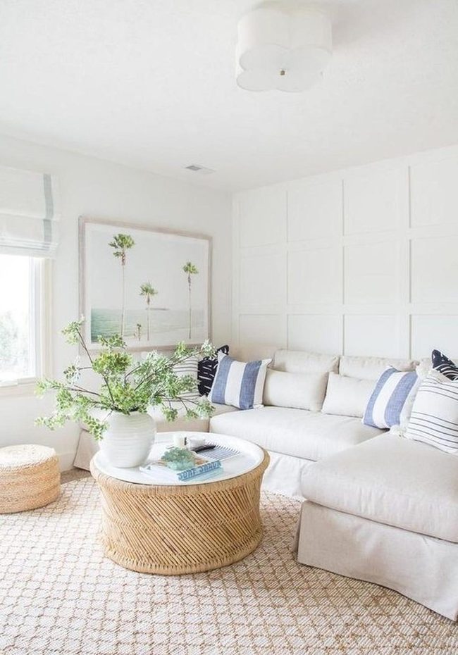 White Walls, Floral Ceiling Light