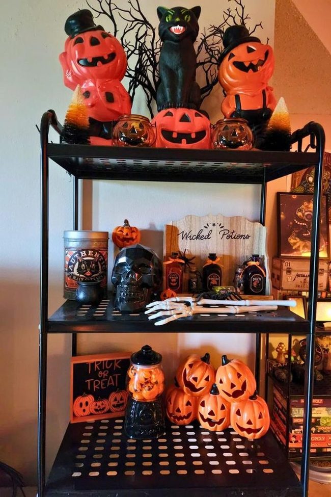Spooky Disney Corner With Glowing Pumpkins