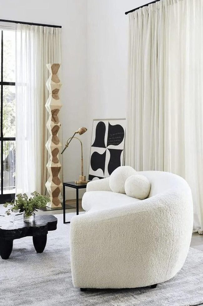 White Curves, Natural Light, Wood Art