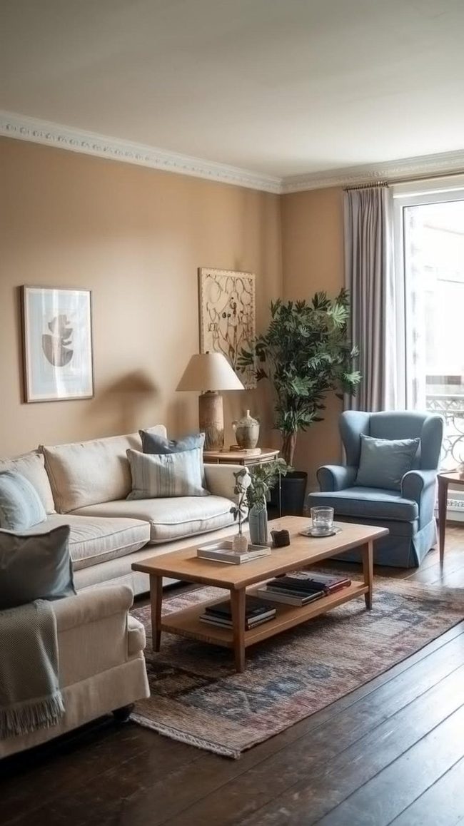 Beige And Cream Living Room Serenity