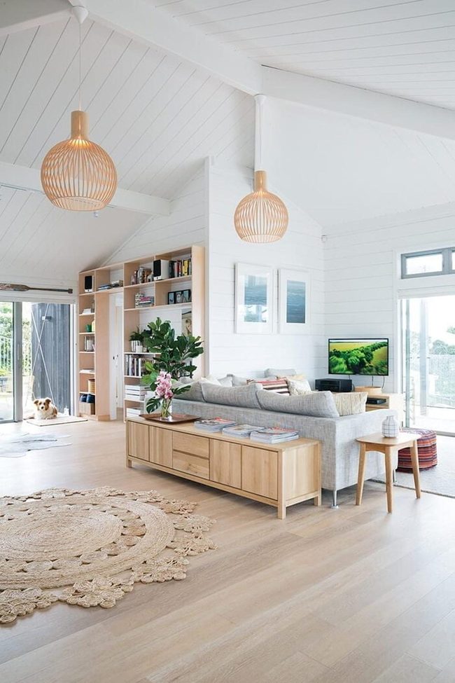 Balanced Wood Cabinet With Hidden Storage