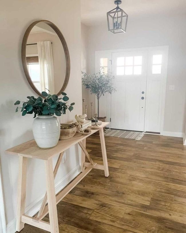 Natural Wood Farmhouse Entry Elegance