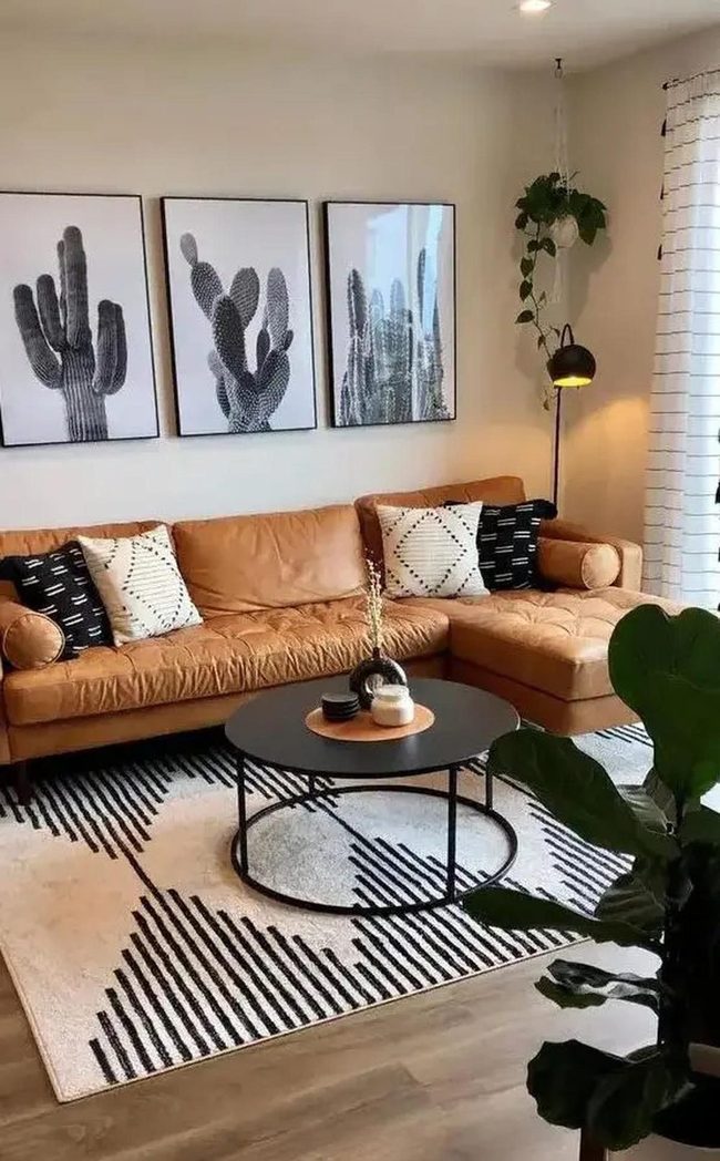 Black And White Striped Living