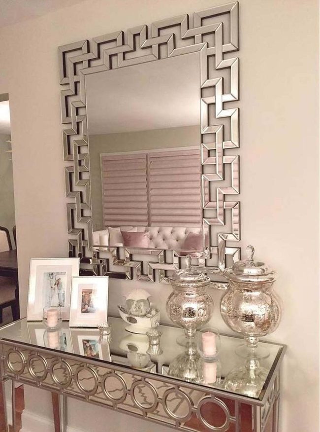 Mirrors Amplify Narrow Entryway Light