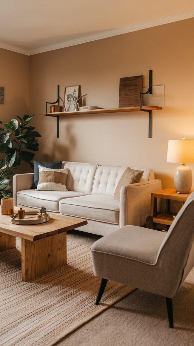 Green Plants And Wooden Warmth
