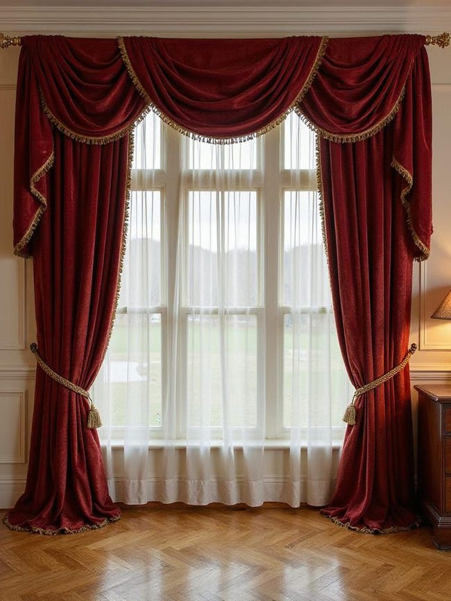 High And Wide Floor-Grazing Curtains