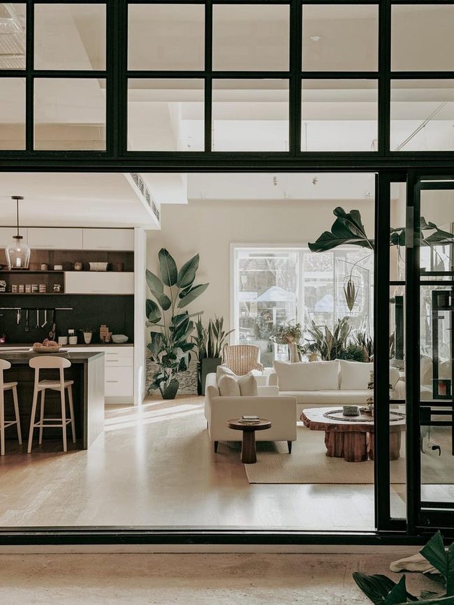 Continuous Teak Throughout Open Plan