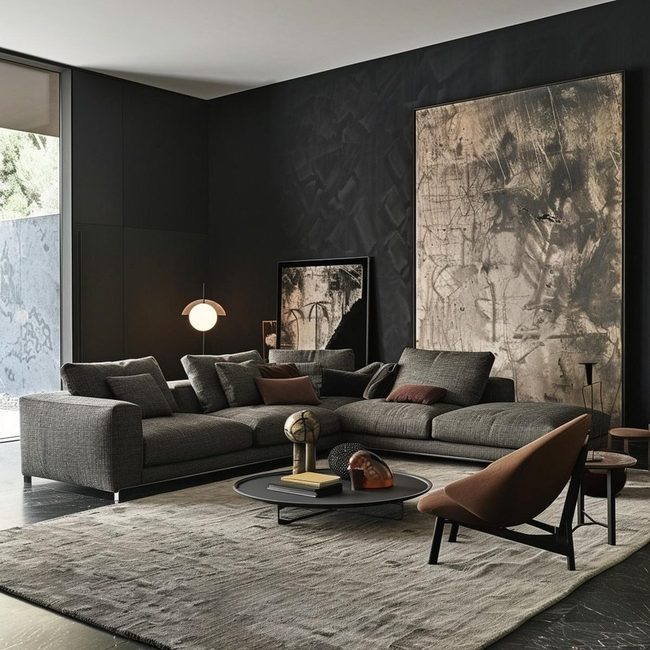 Gray Upholstered Sofas And Chairs
