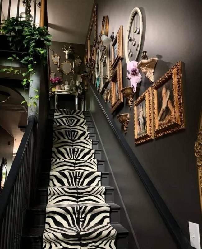 Dark Walls With Zebra Print Drama