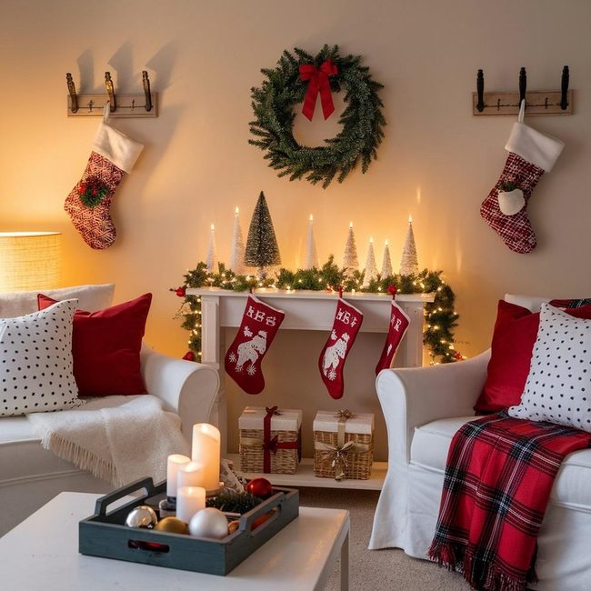 Red and White Festive Minimalism