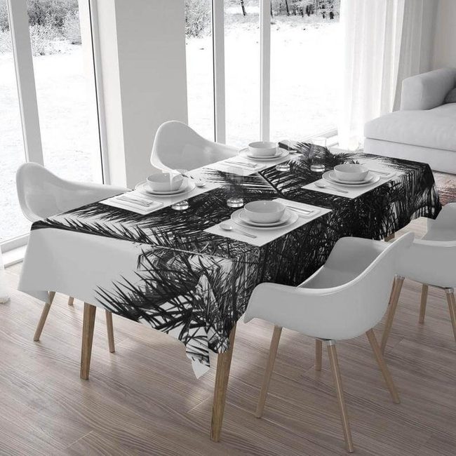 Black And White Tropical Dining