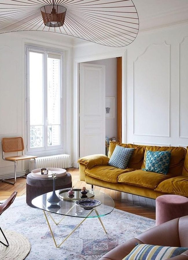 Mustard Yellow Sofa Statement Living Room