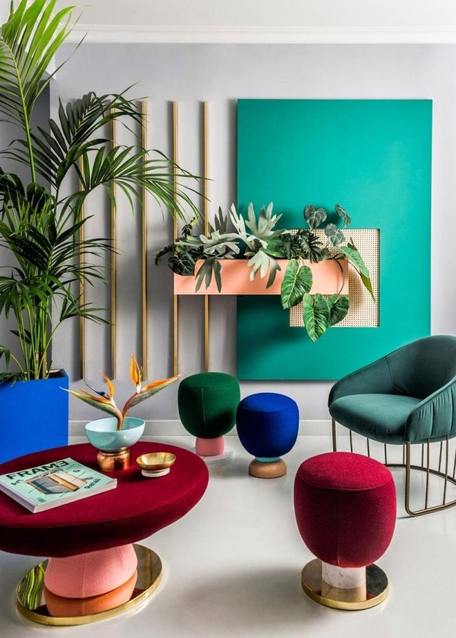 Red Round Tables Bold Energy
