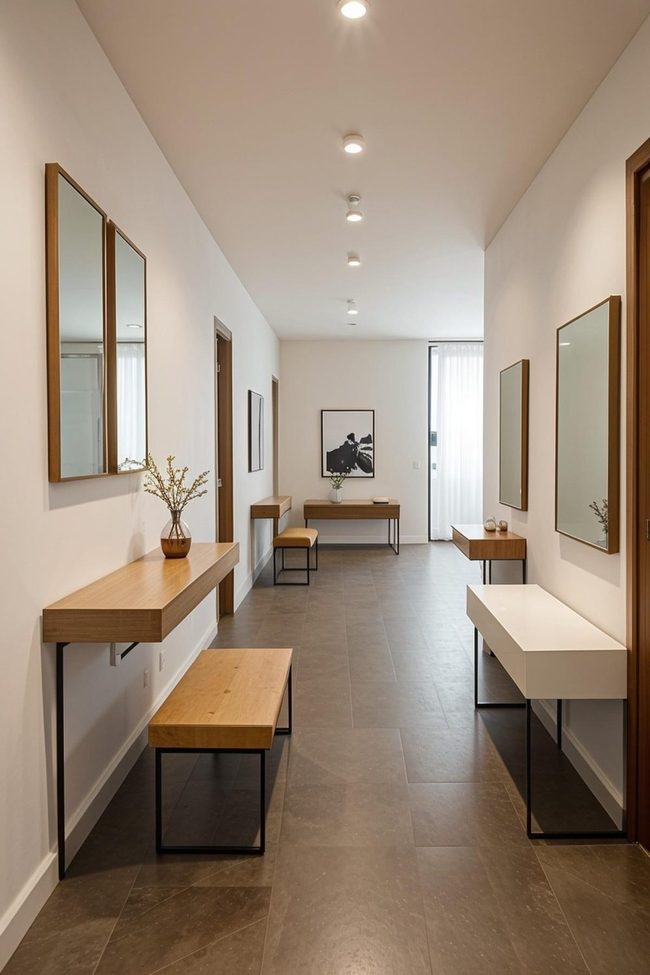 Narrow Console Tables for Hallway Storage