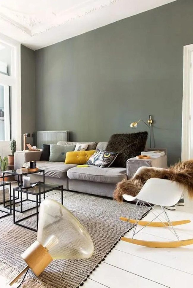 Soft Green Walls Yellow Pillow Comfort