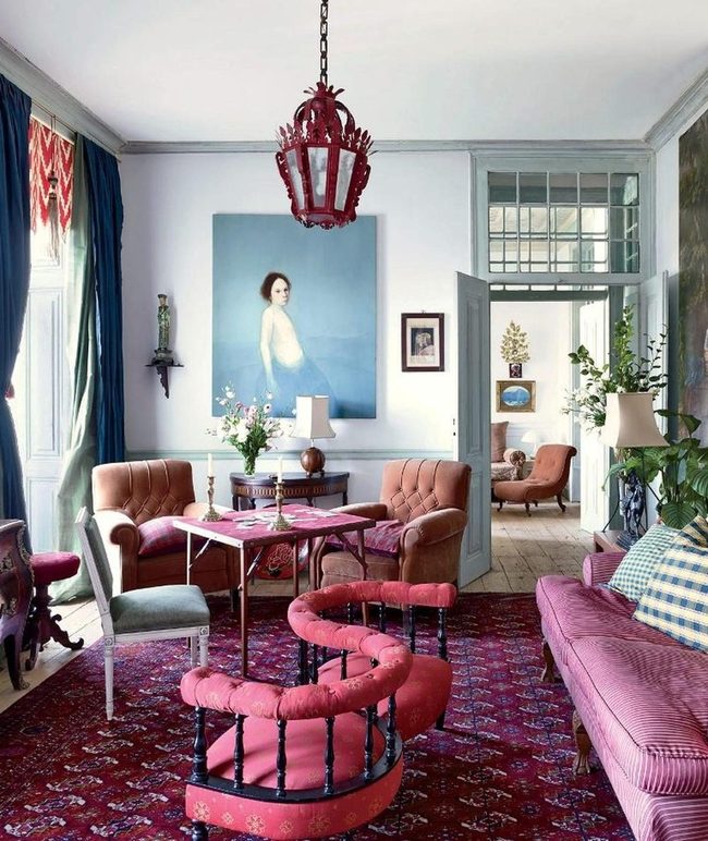 Deep Red Warmth Meets Modern Comfort
