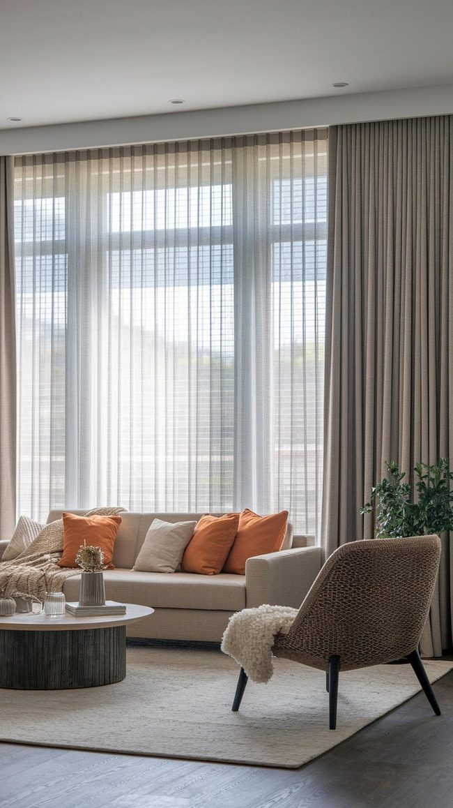 Layered Linen Window Treatment Perfection