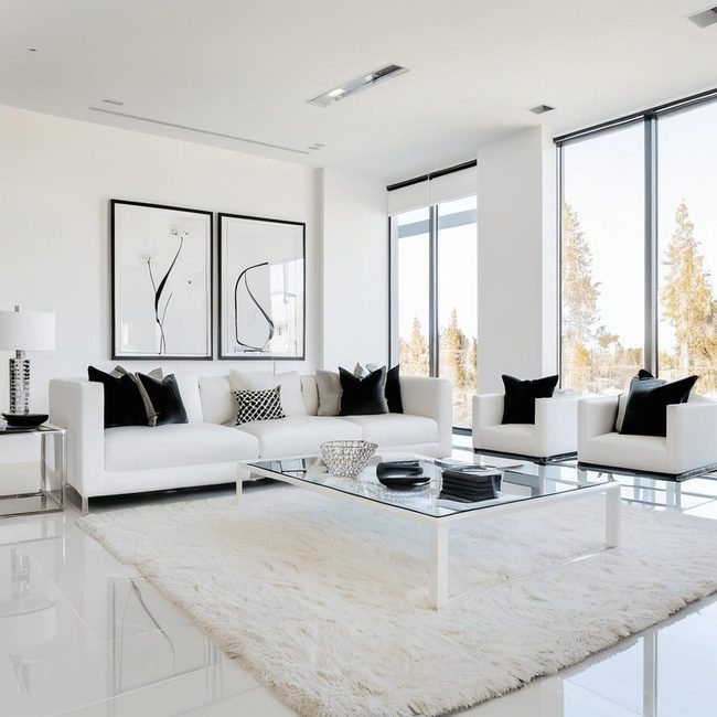 Black Accents Transform White Spaces