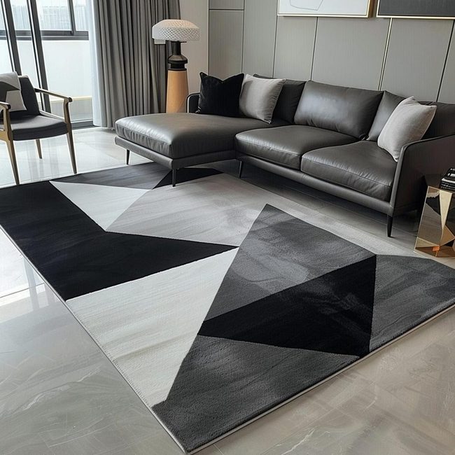 Black Geometric Floor Anchors