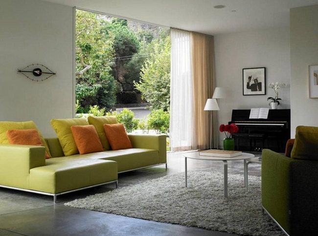 Orange Cushions Flood Sunlit Space